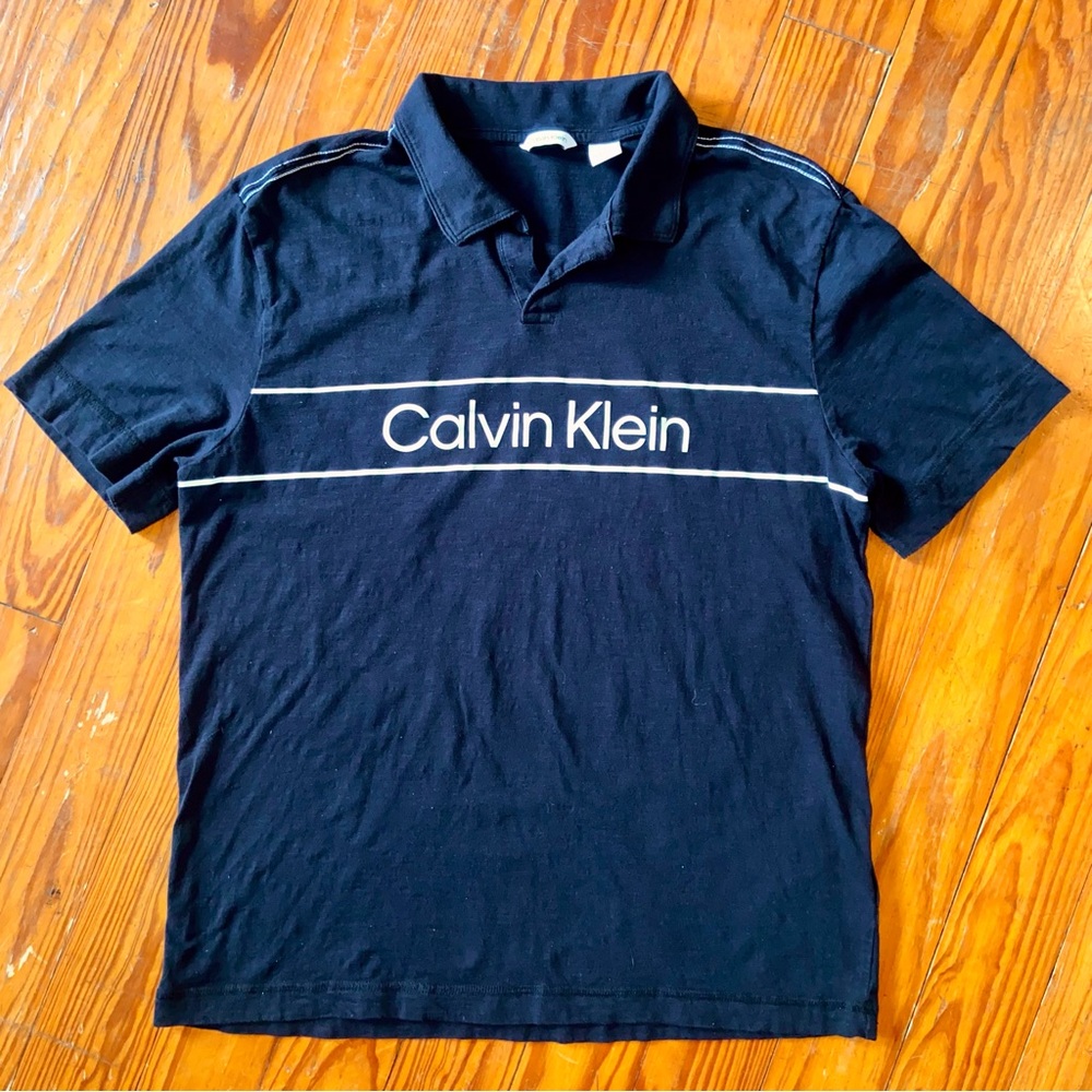 Calvin Klein short sleeve logo polo shirt